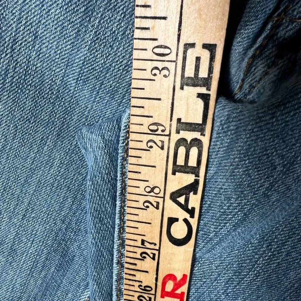 Levis 505 Regular Fit Jeans Mens 36x30 Light Wash Blue Denim Straight‎ Leg